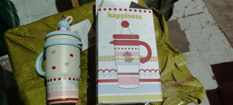Ly giữ nhiệt Vacuum-Happiness hoạt hình dễ thương Tmark (Kiện 40 cái)