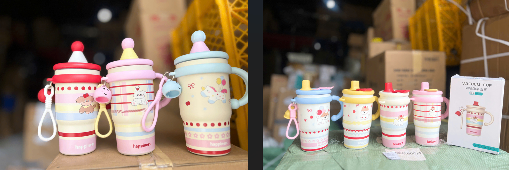 Ly giữ nhiệt Vacuum-Happiness hoạt hình dễ thương Tmark (Kiện 40 cái) 2