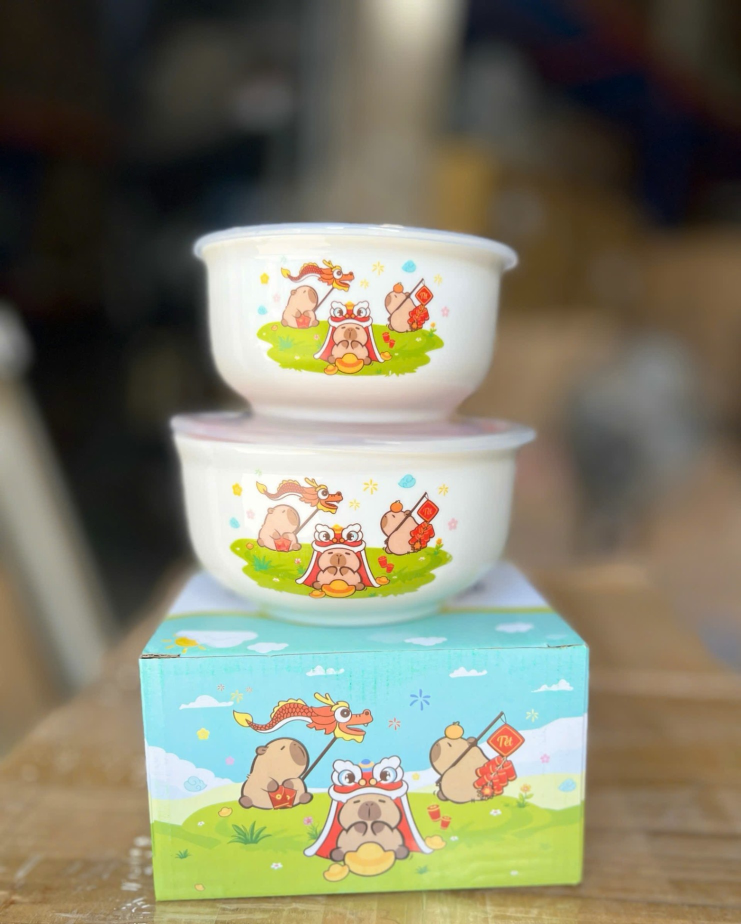 Hộp 2 thố cabybara ( Kiện 24 cái )(Hàng Nguyên Kiện)