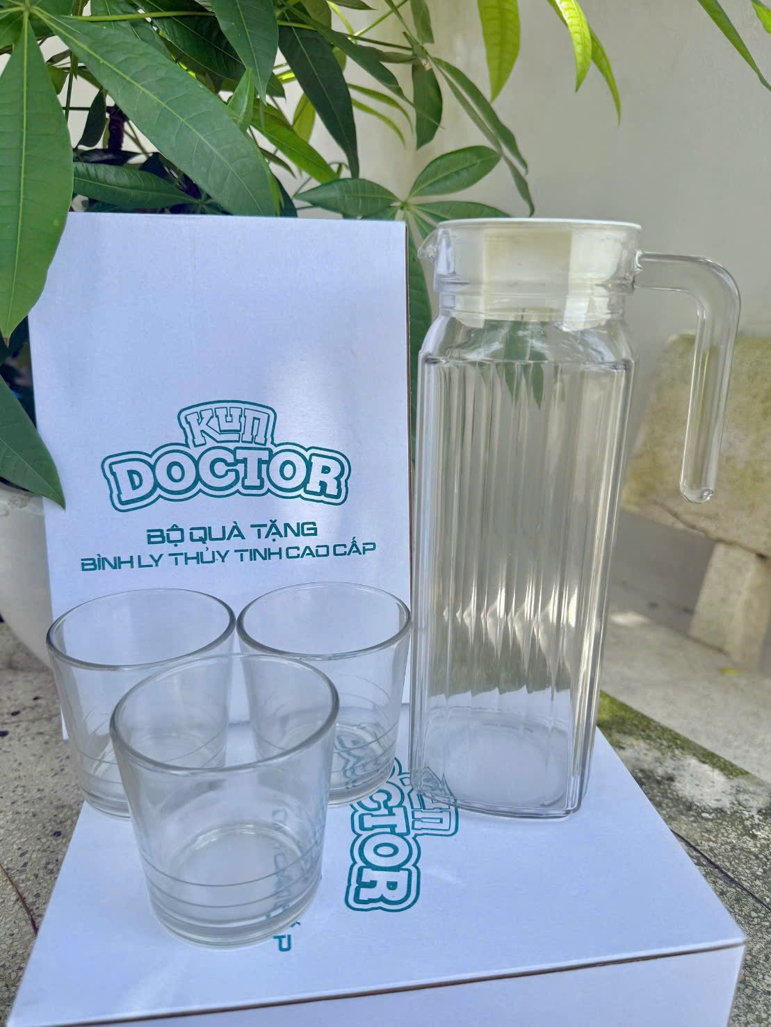 Bộ bình ly thủy tinh QT KUN (Kiện 12 bộ)(Hàng nguyên kiện)