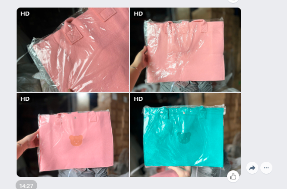 Túi tote tem gấu (kiện 200 cái)