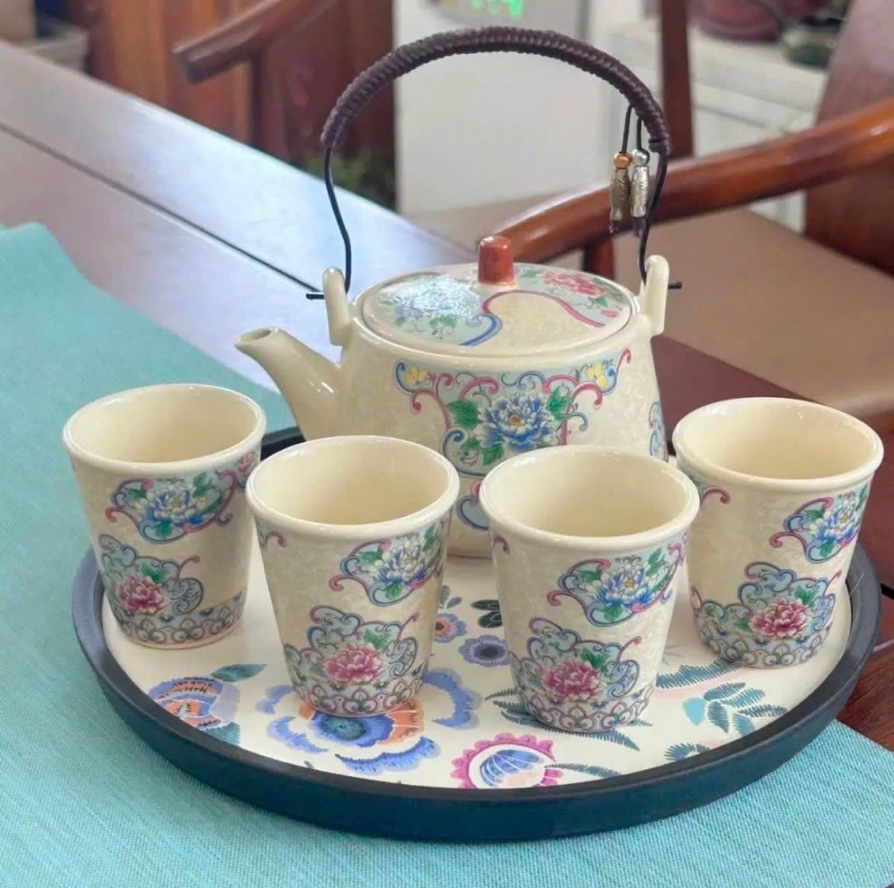 Set bộ ấm chén đế tròn ( Kiện 24 bộ) 2