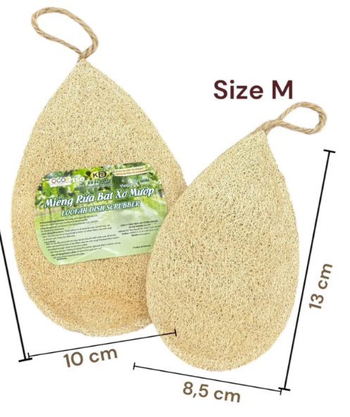 "MIẾNG RỬA BÁT XƠ MƯỚP SET 2 MIẾNG SIZE L (CN 10*13CM/GN 10*15CM)" 2