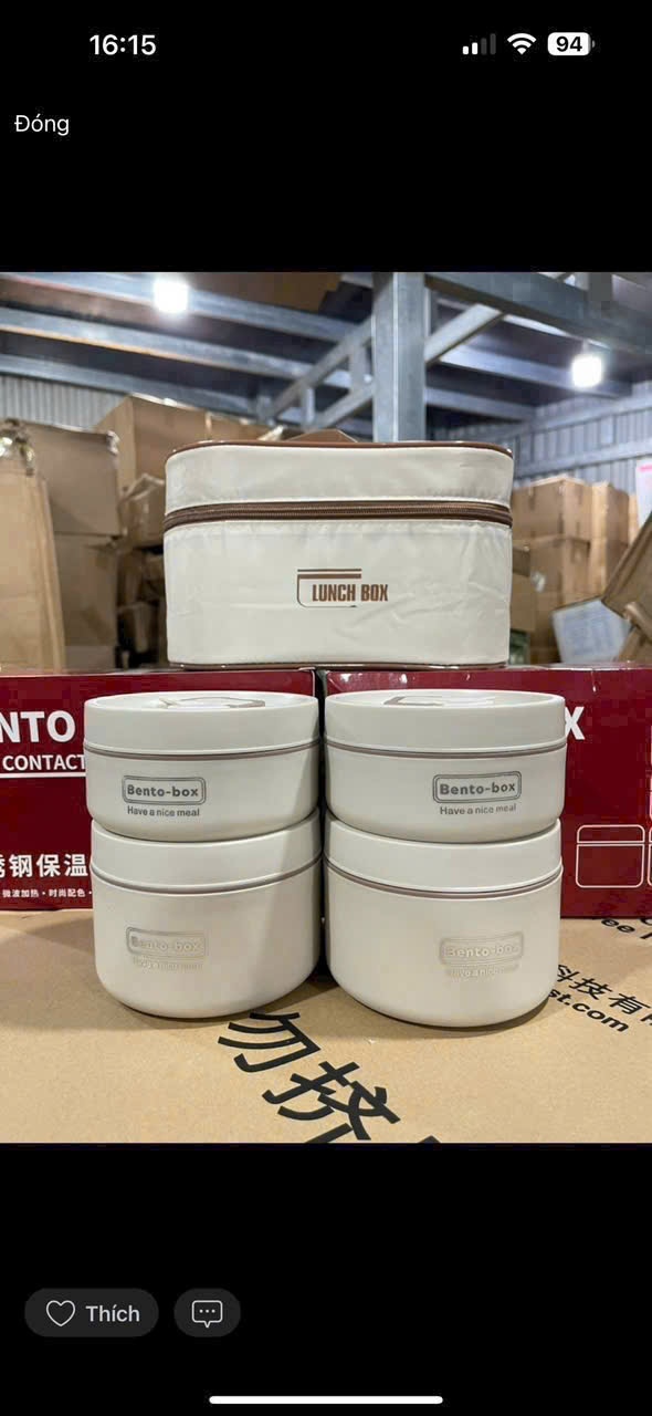 Hộp cơm 4 ngăn kèm túi giữ nhiệt Tiện lợi Tmark ( Kiện 40 bộ) 2