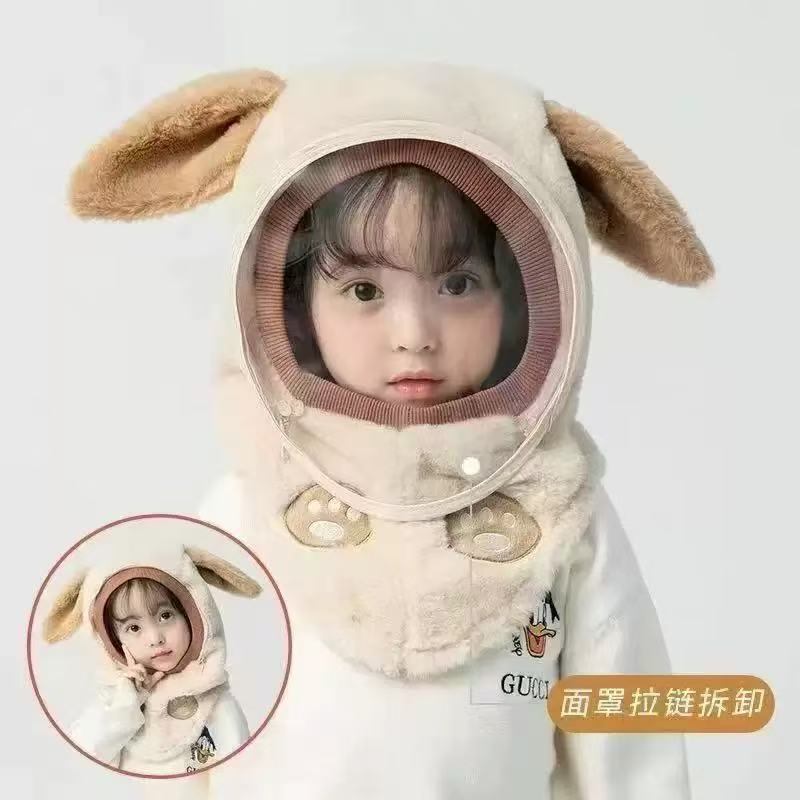 Mũ len trùm đầu kèm kính chắn gió cho bé ( Kiện 100 cái) 2