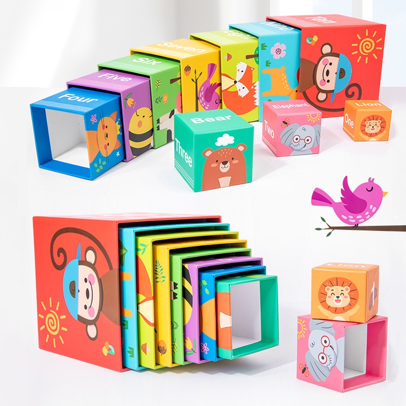 Đồ chơi hộp xếp chồng hoạt hình cho bé 2
