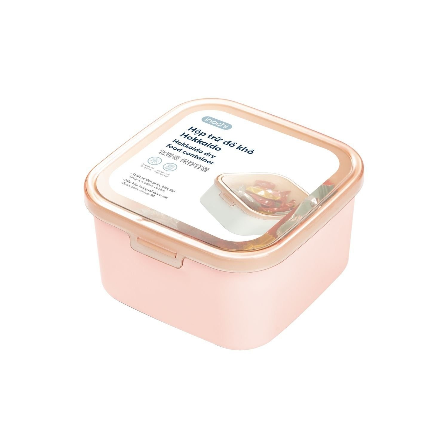 Inochi - Hộp trữ đồ khô Hokkaido hình vuông (Kiện 72 cái) 2