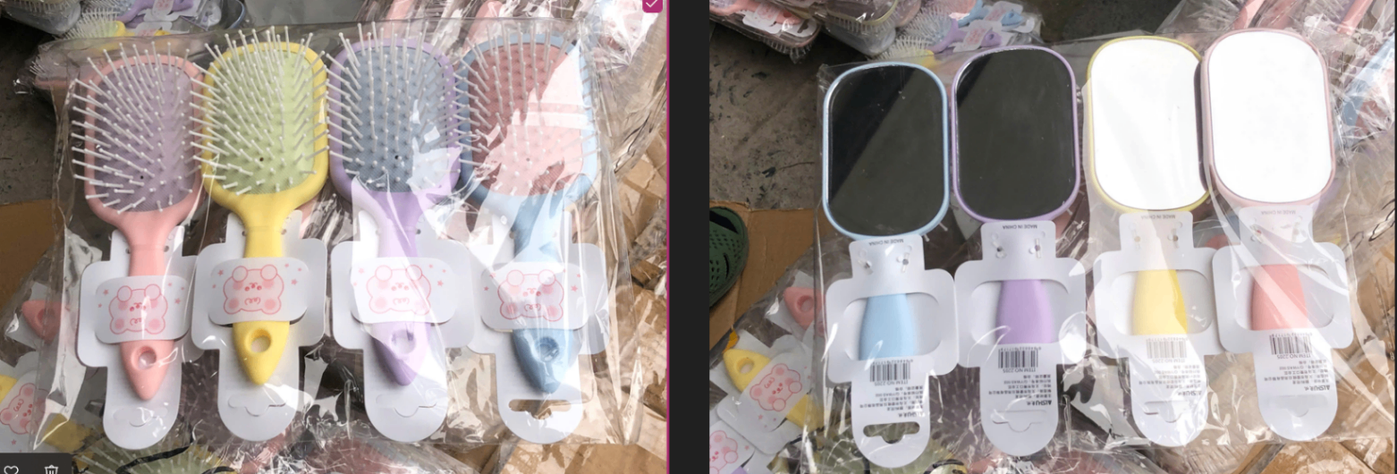 Gương lược 2in1 nhiều màu (kiện 500 cái) 2