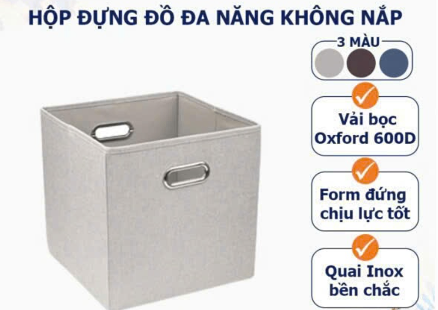 Hộp đựng đồ đa năng gấp gọn không nắp (Kiện 100 cái) 2