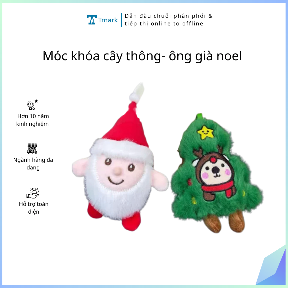 Móc khóa cây thông- ông già noel (Kiện 240 cái-Lốc 24c)