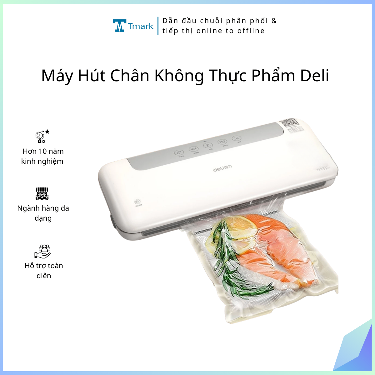 Máy Hút Chân Không Thực Phẩm DELI 65K PA Hút Hàn Miệng Túi Tự Động Bảo Quản Thực Phẩm