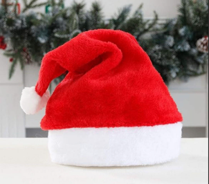 Nón ông già noel trơn có lông dễ thương ( kiện 100 cái ) 2