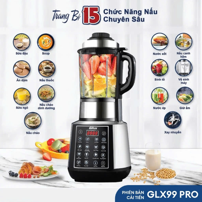Máy sữa hạt đa năng Gilux - GLX99 Pro dung tích1.75L 15 chức năng 2