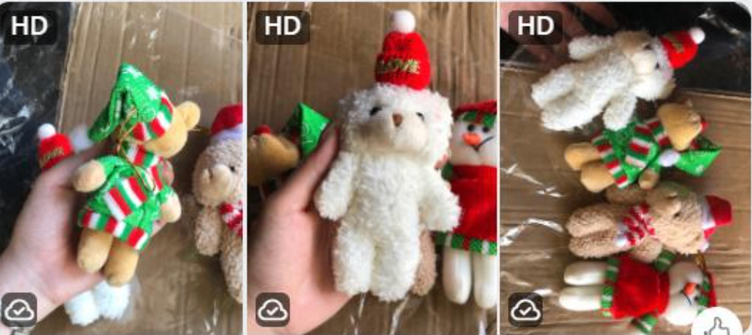 Móc khóa con gấu noel (Kiện 240 cái) 2