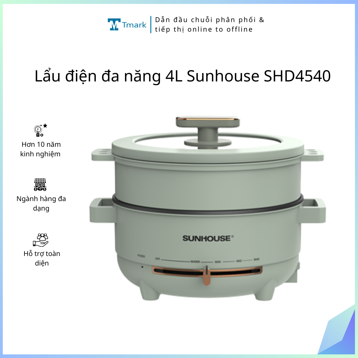 Lẩu điện đa năng 4L Sunhouse SHD4540 (Kiện 4 cái)