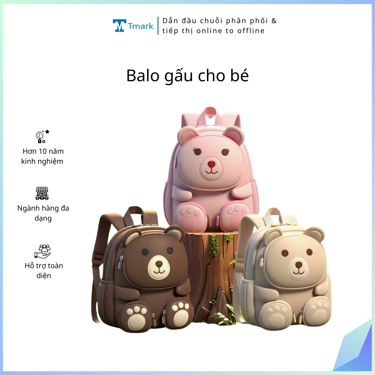 Balo gấu cho bé (Kiện 50 cái)