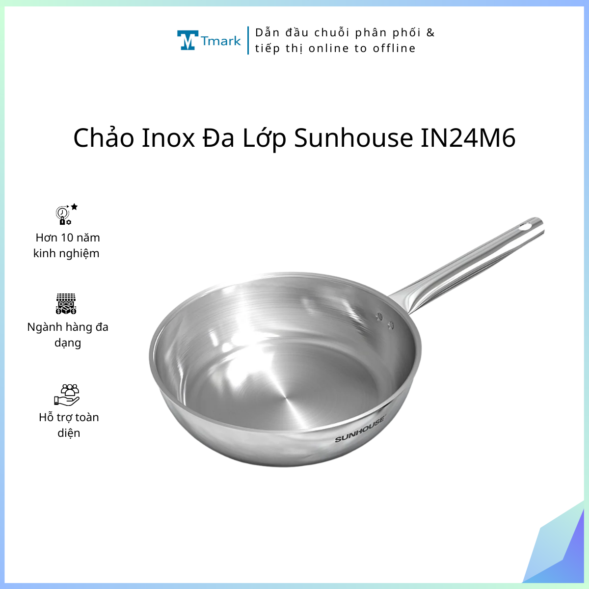 Chảo Inox Đa Lớp Sunhouse IN24M6
