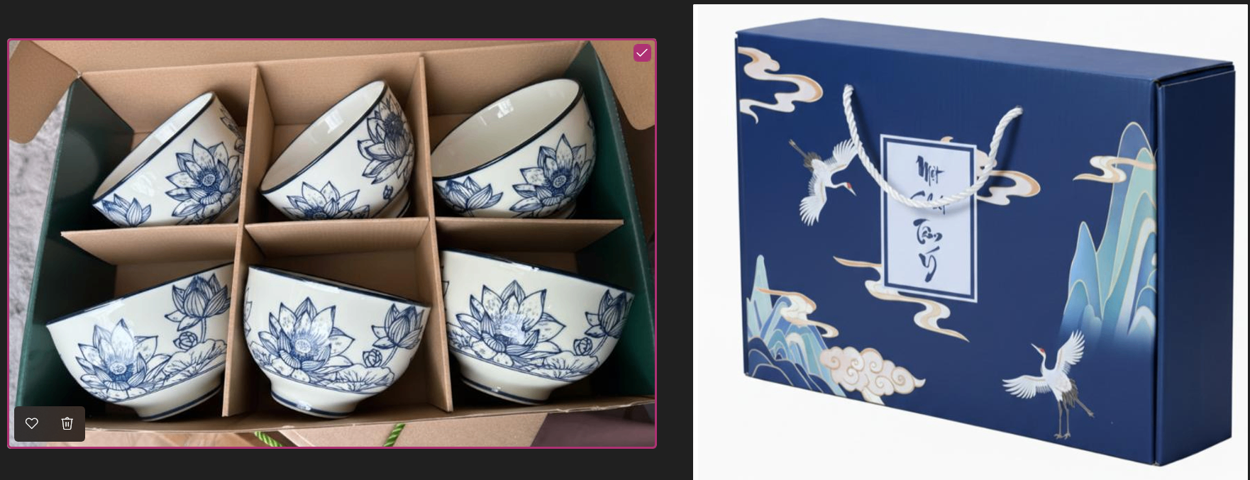 Set 6 chén họa tiết hoa sen văn vở (Kiện 14x3 bộ)(Hàng nguyên kiện) 3