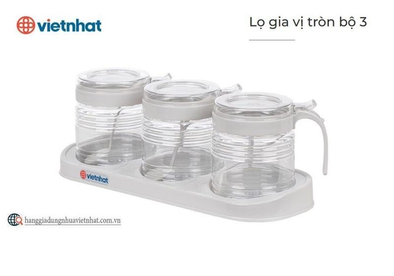 Lọ gia vị tròn bộ 3 - 2932 VN ( Kiện 100 cái) 2