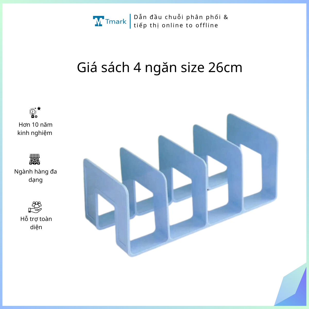 Giá sách 4 ngăn size 26cm (Kiện 128 cái)
