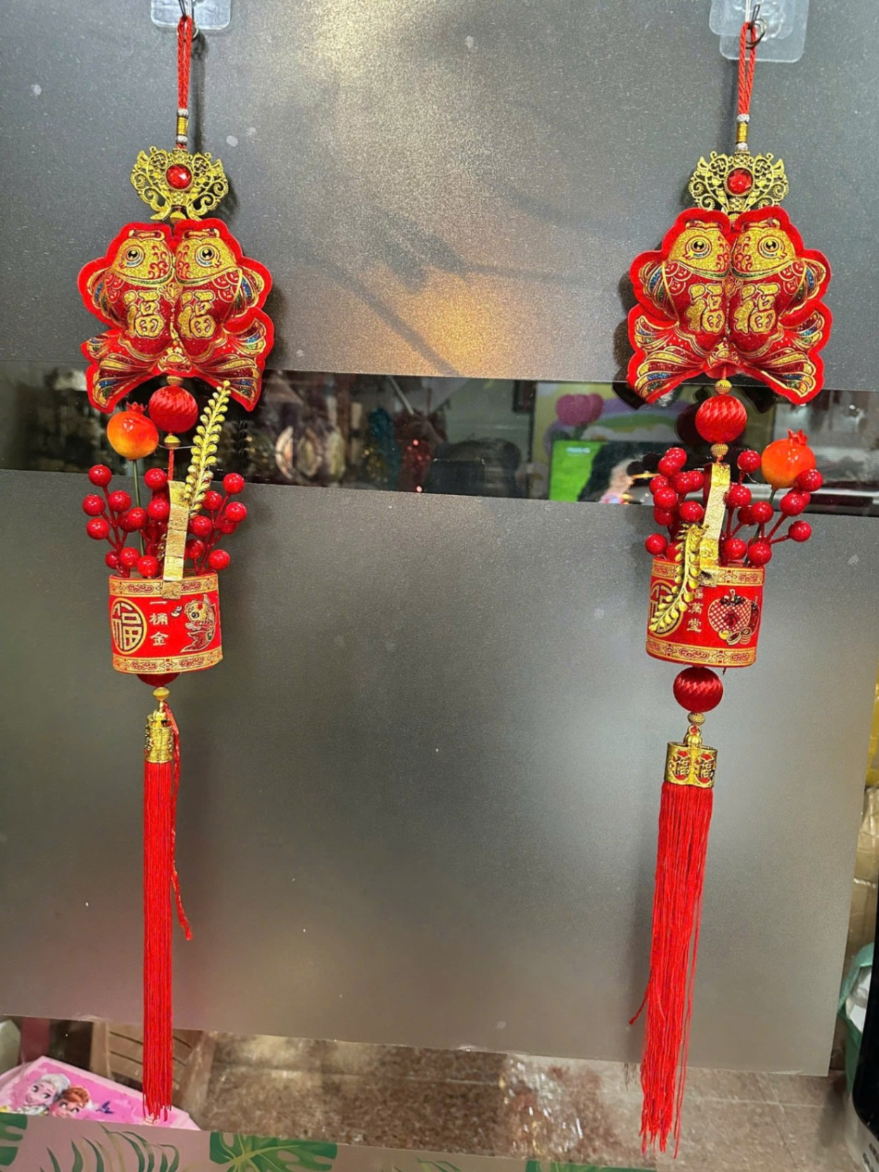 Set 2 dây treo trang trí tết hình cá (Kiện 100 set) 2