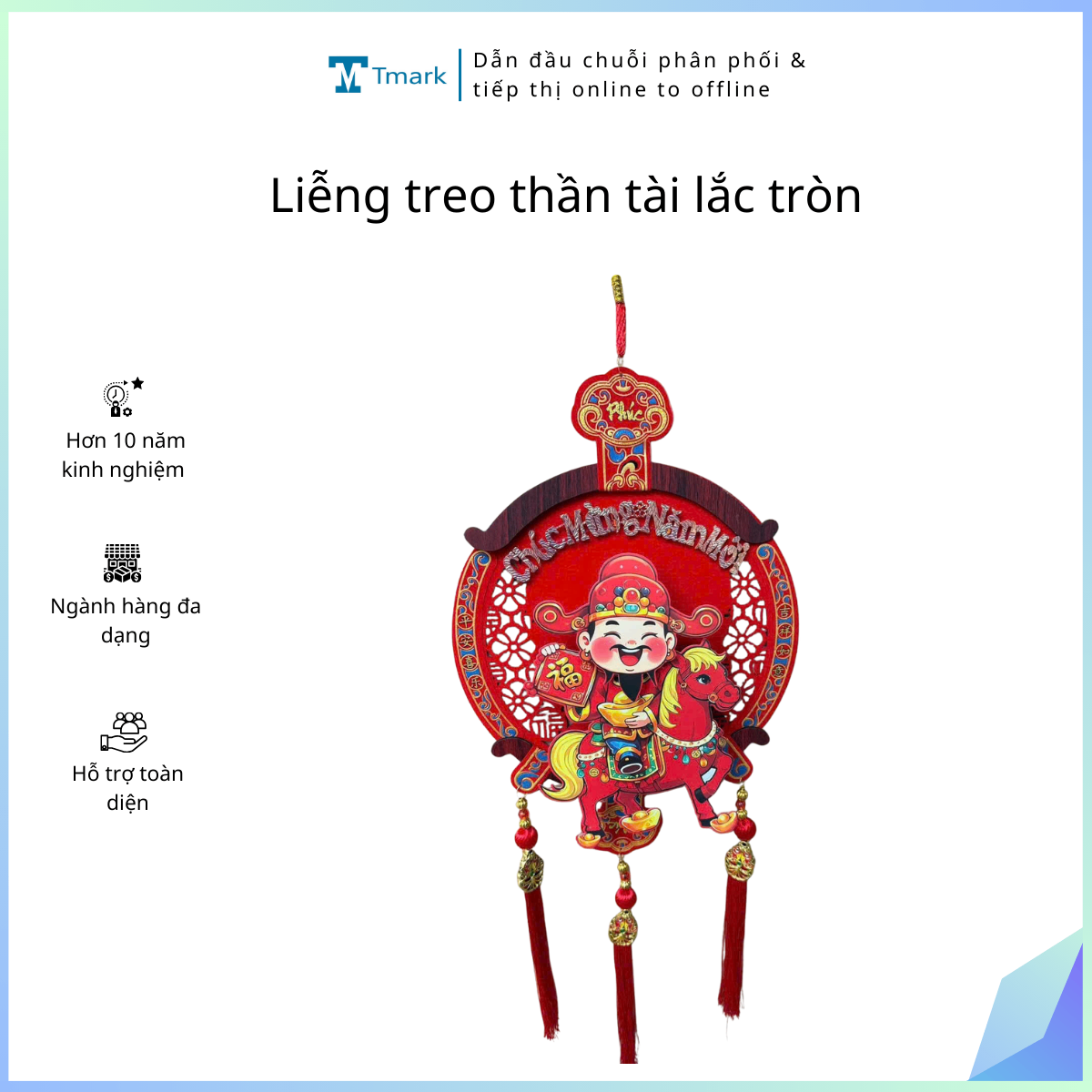 Liễng treo thần tài lắc tròn (Kiện 100 cái)