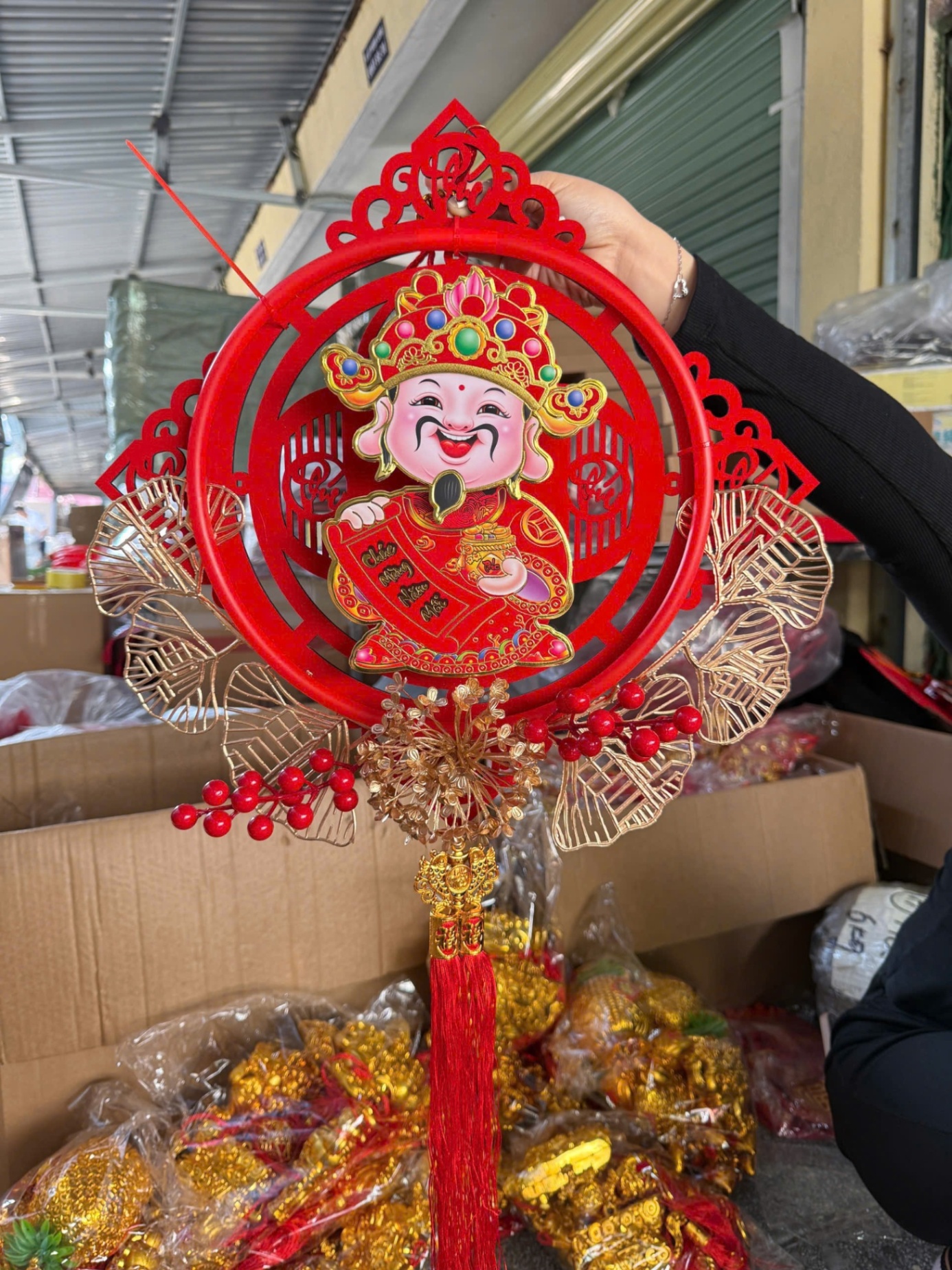 Liễng treo thần tài gật tròn có đèn (Kiện 100 cái) 2