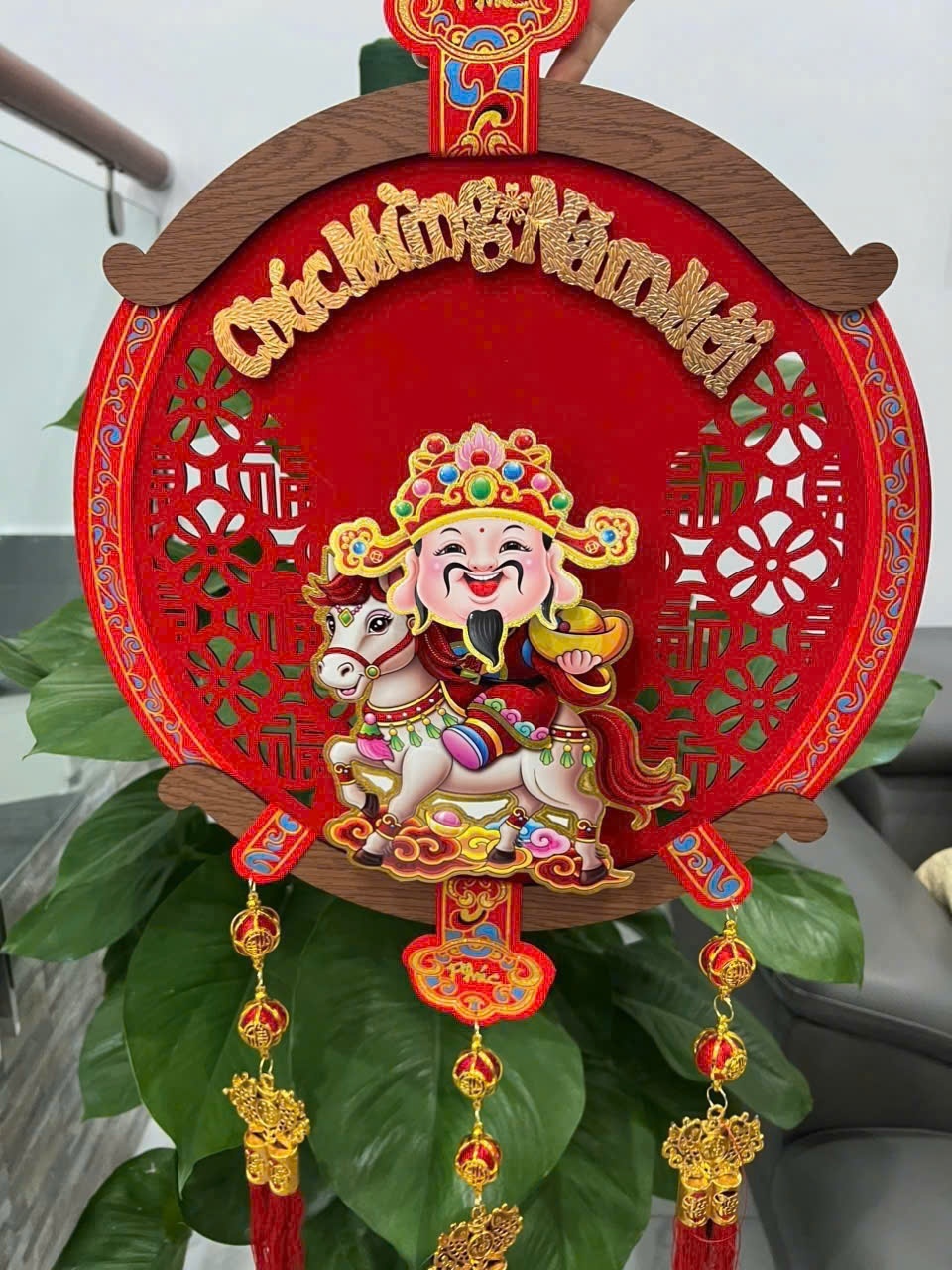 Liễng treo thần tài cưỡi ngựa lắc (Kiện 100 cái) 2