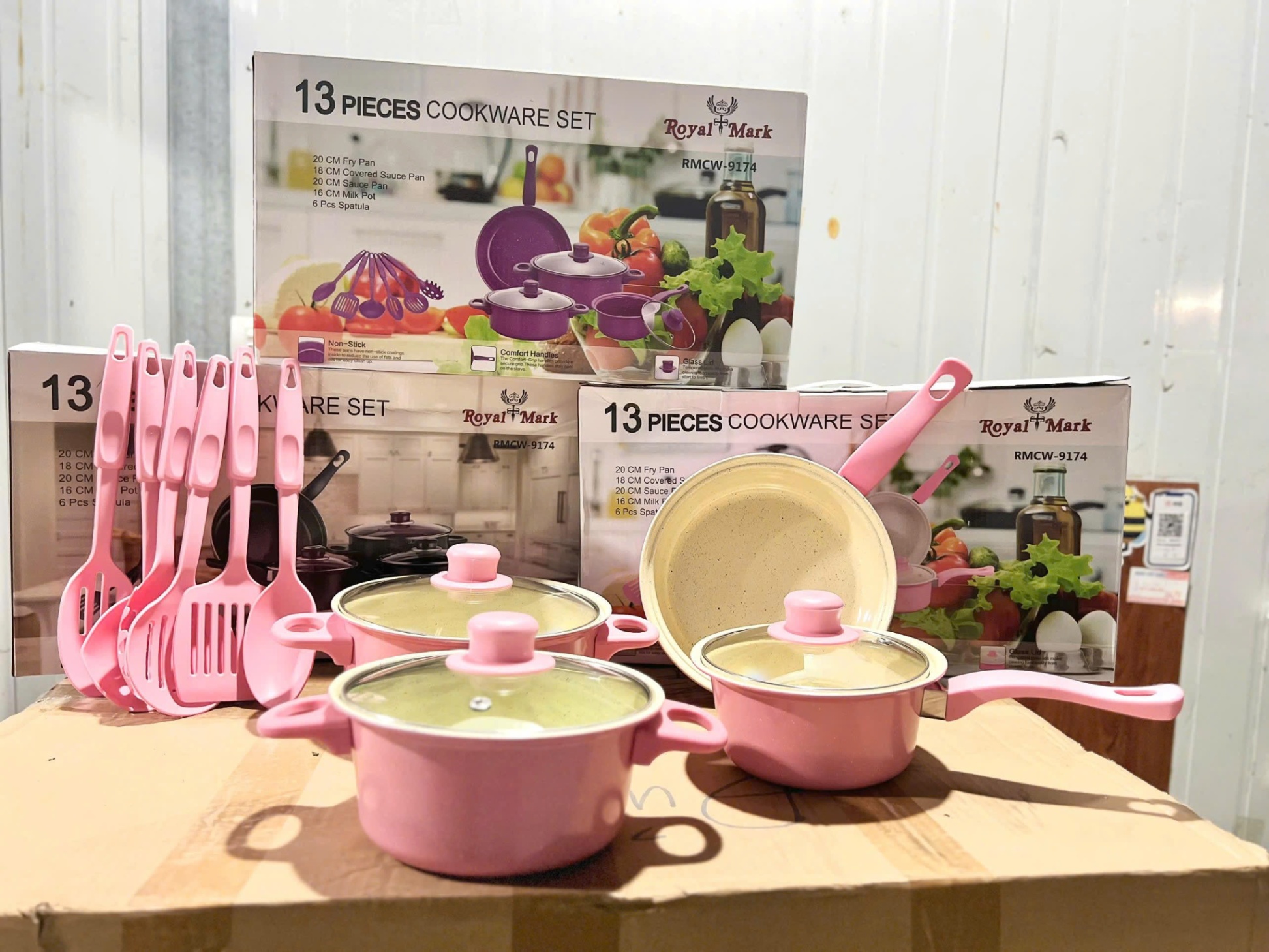 Bộ nồi màu 13 chi tiết (Kiện 12 bộ) 2