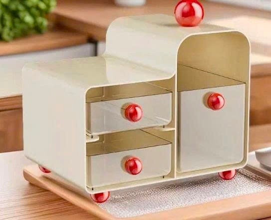 Hộp đựng đồ đa năng dùng đựng đồ mỹ phẩm để bàn, dùng trong gia đình, không chứa đựng thực phẩm. Chất liệu nhựa PVC. KT: (25*18*10)cm+-10%.NSX: ShenZhenCo.,Ltd. Không có tên thương hiệu.Mới100% 2