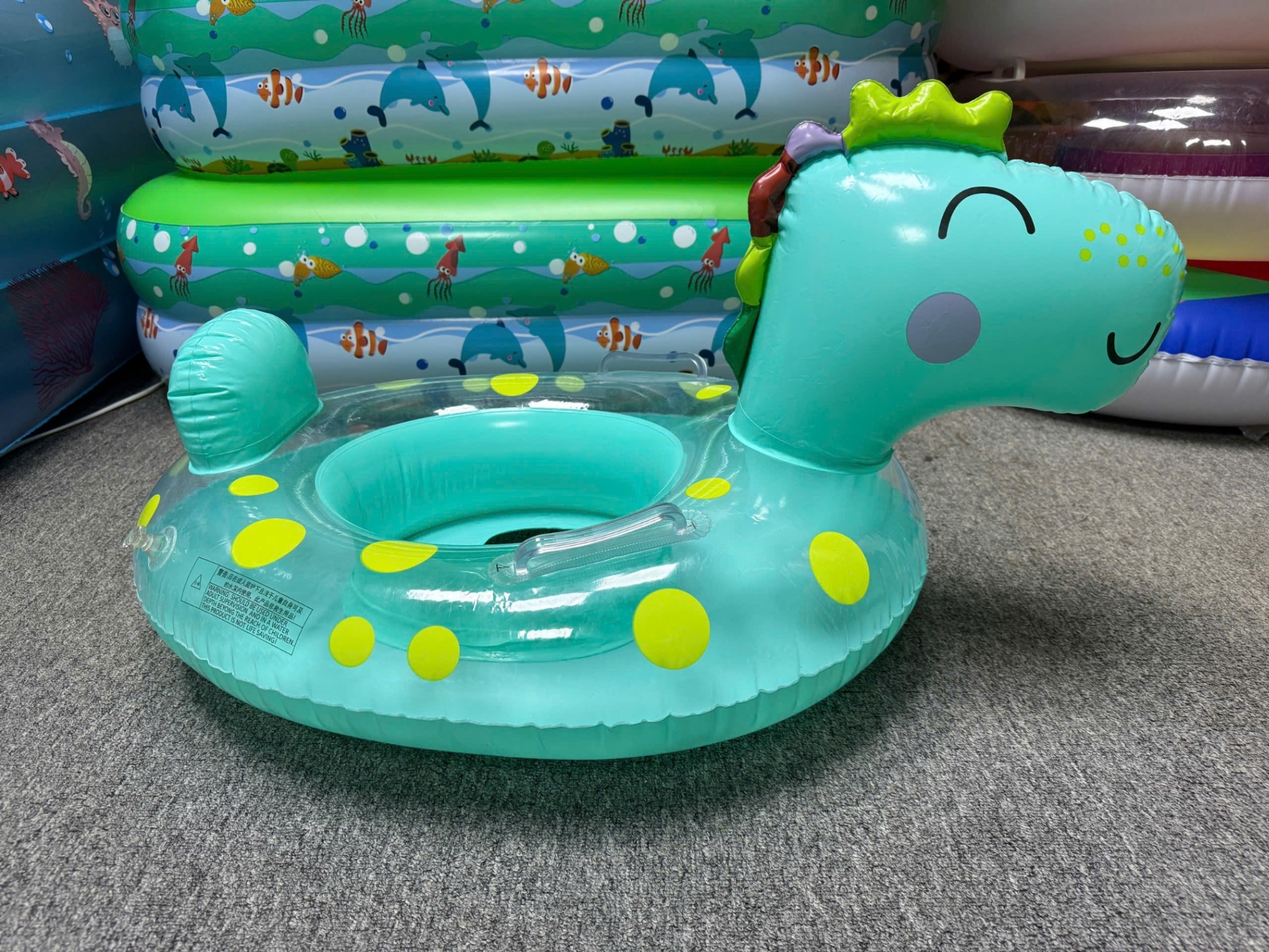 Đồ chơi - Phao bơi hình dáng hà mã khủng long cho bé (Kiện 150 cái) 2