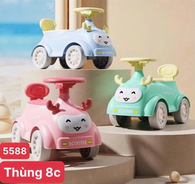 Xe chòi ô tô 4 bánh hình hươu (Kiện 8 cái) 2