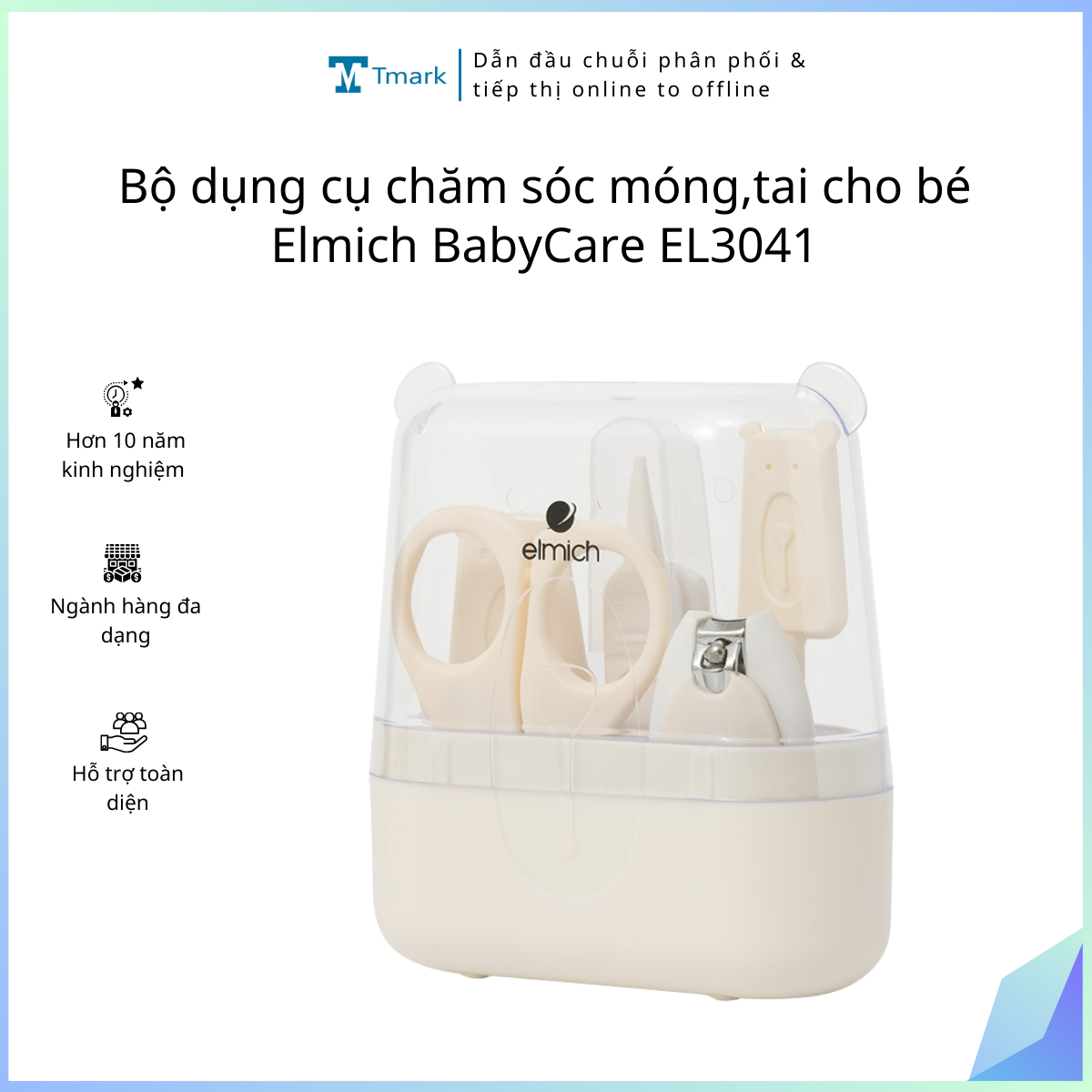 Bộ dụng cụ chăm sóc móng,tai cho bé Elmich BabyCare EL3041 ( Kiện 50 cái)
