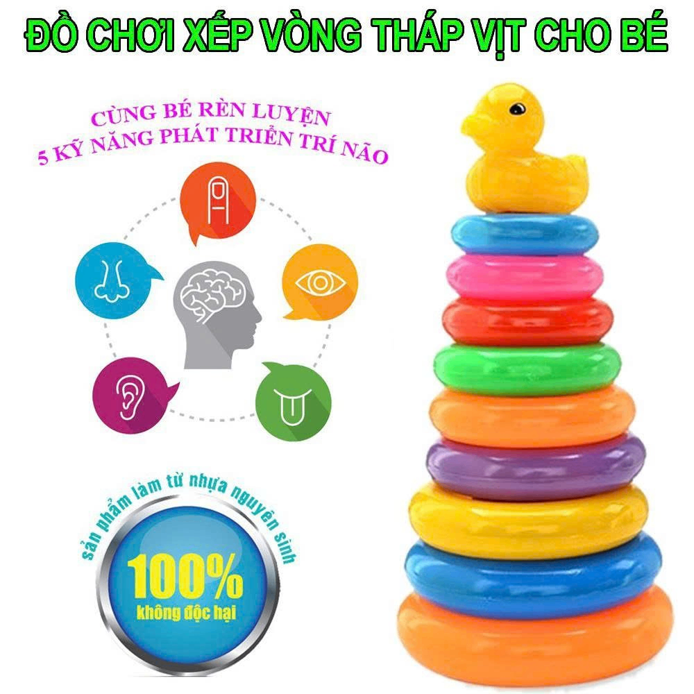 Đồ chơi - Xếp vòng tháp vịt cho bé (Kiện 120 cái) 2