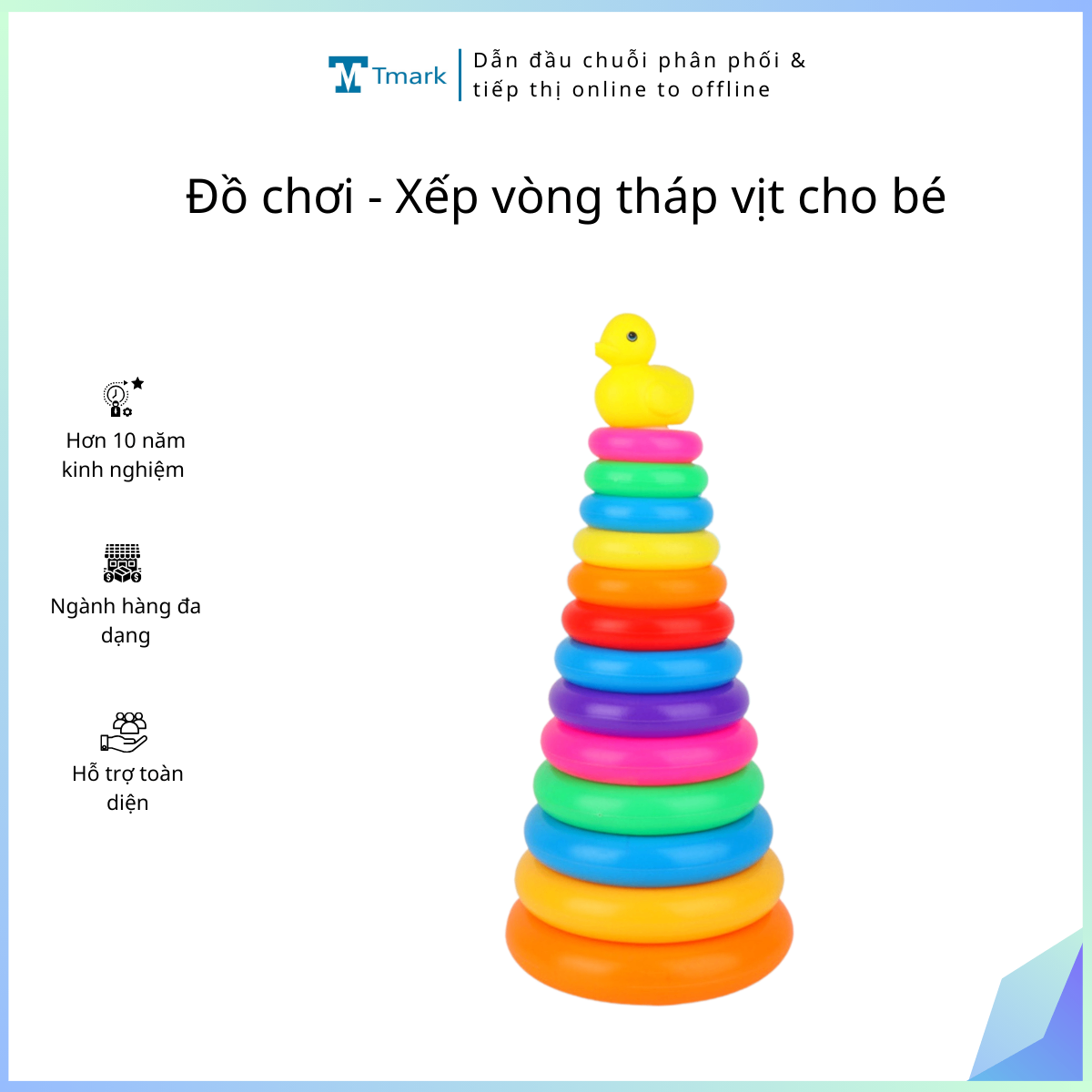 Đồ chơi - Xếp vòng tháp vịt cho bé (Kiện 120 cái)