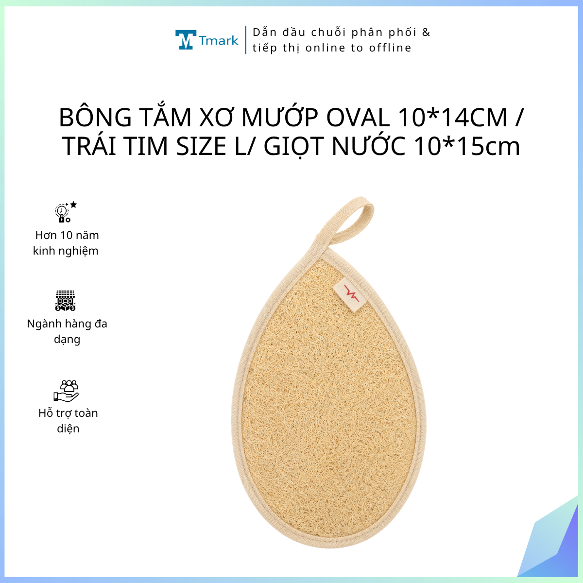 BÔNG TẮM XƠ MƯỚP OVAL 10*14CM / TRÁI TIM SIZE L/ GIỌT NƯỚC 10*15cm