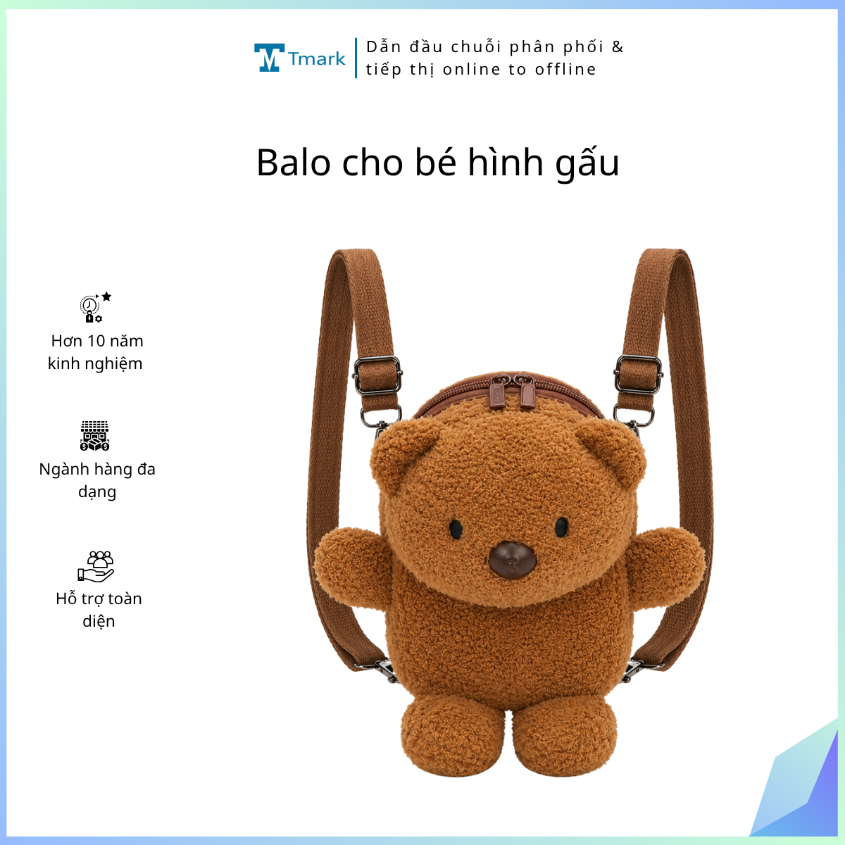Balo cho bé hình gấu (Kiện 100 cái)