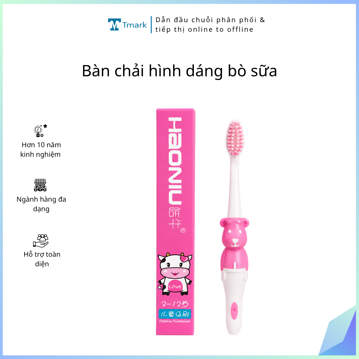 Bàn chải hình dáng bò sữa (Kiện 645 cái)
