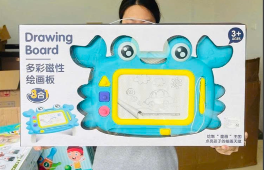 Bảng nhựa tự xóa dành cho trẻ em, có khung(dùng cho trẻ em vẽ, chơi), không sử dụng pin 2