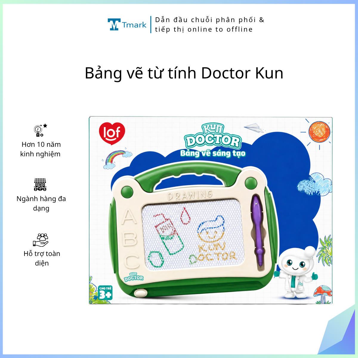 Bảng vẽ từ tính Doctor Kun (Kiện 108 cái)
