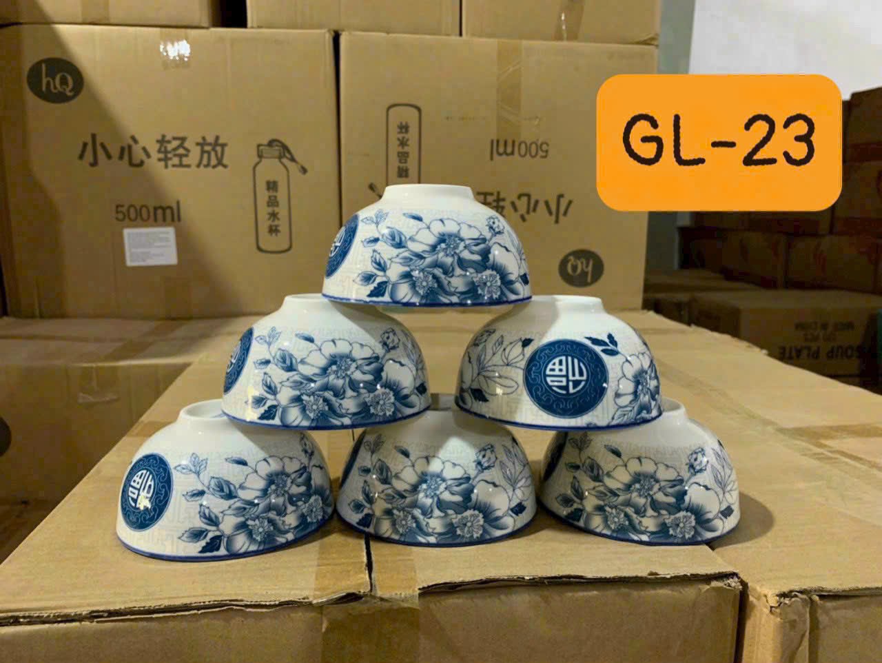 Bát cơm 4.5GL23 hoạ tiết ngẫu nhiên ( Kiện 120 cái) ( hàng nguyên kiện) 2
