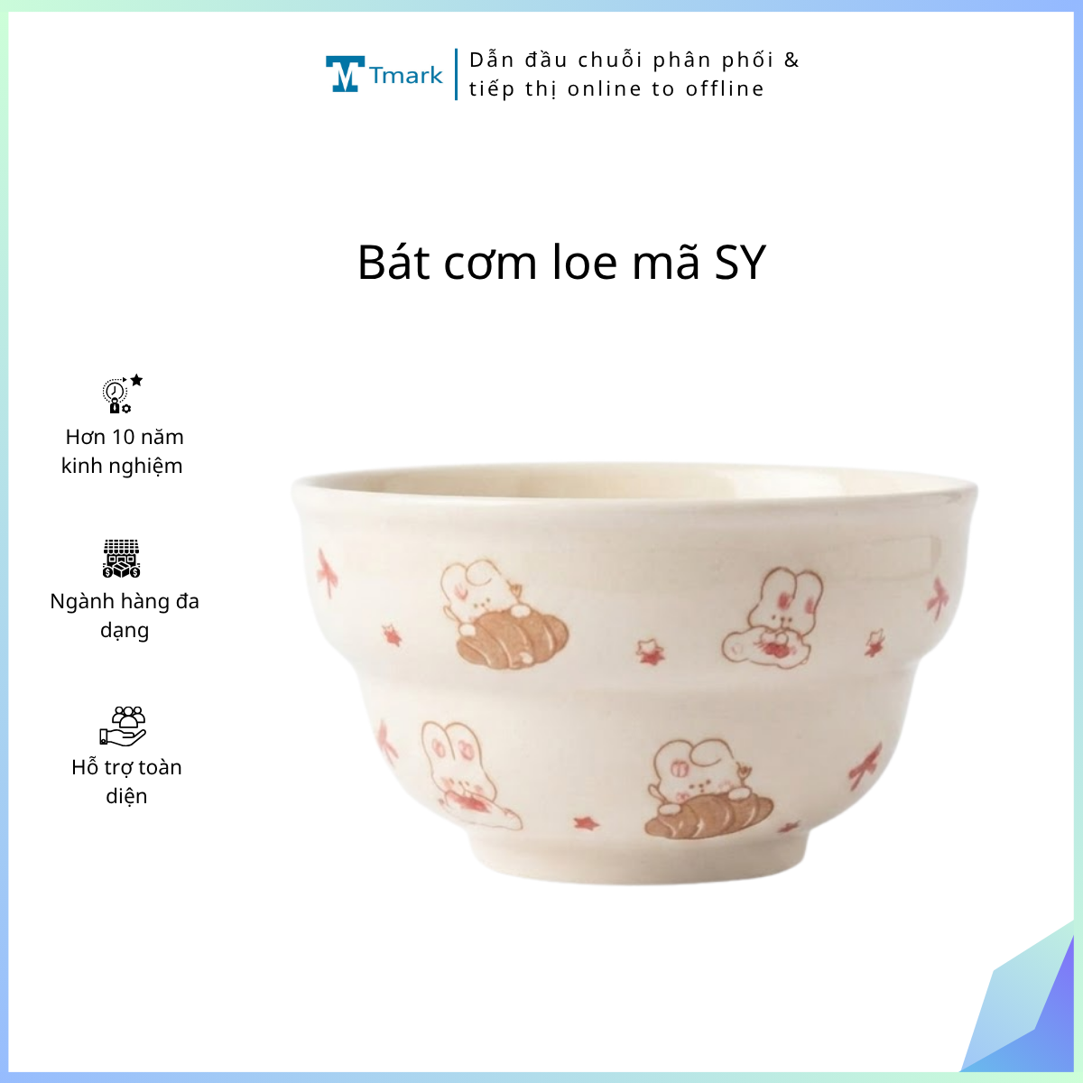 Bát cơm loe mã SY ( kiện 120 cái) ( Hàng nguyên kiện)