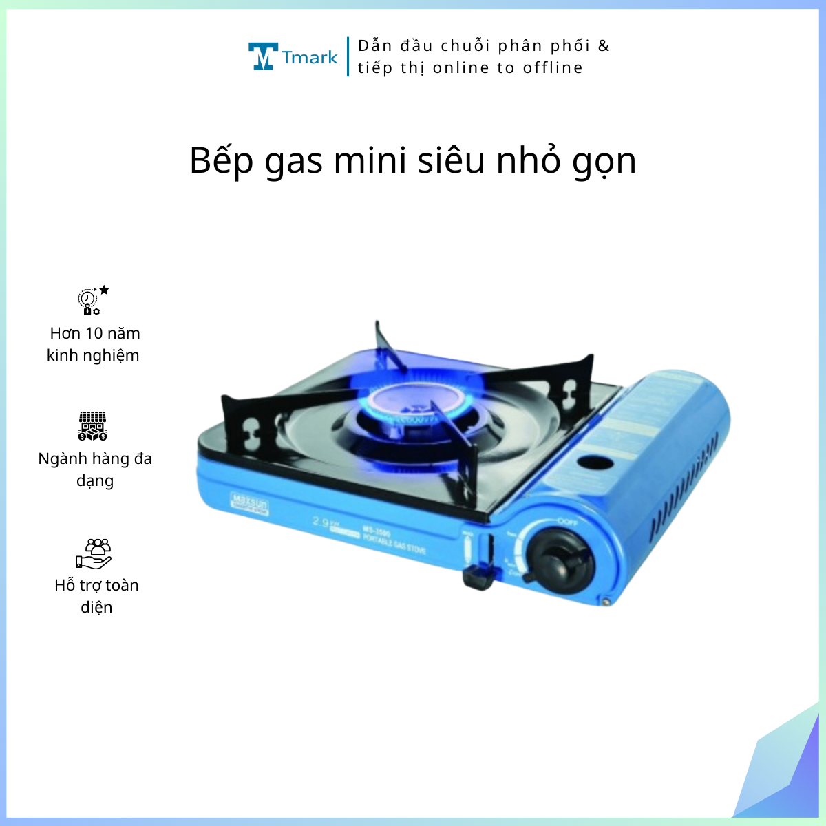 Bếp gas mini siêu nhỏ gọn, tiết kiệm năng lượng, an toàn cho gia đình (10 cái/kiện)