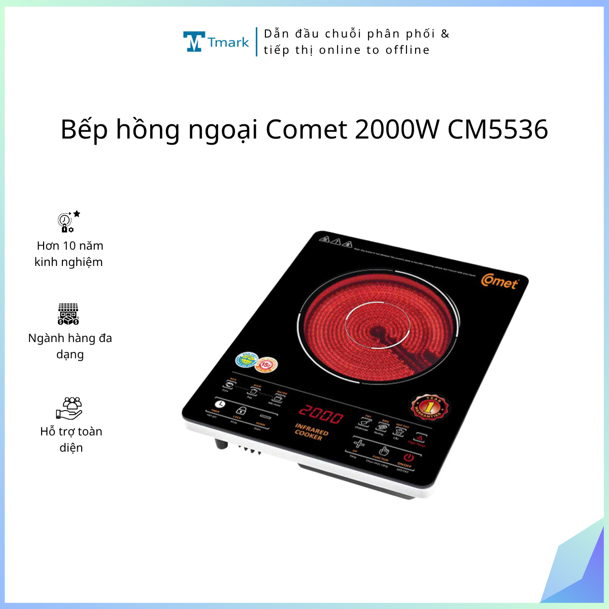 Bếp hồng ngoại Comet 2000W CM5536 (Kiện 5 cái)