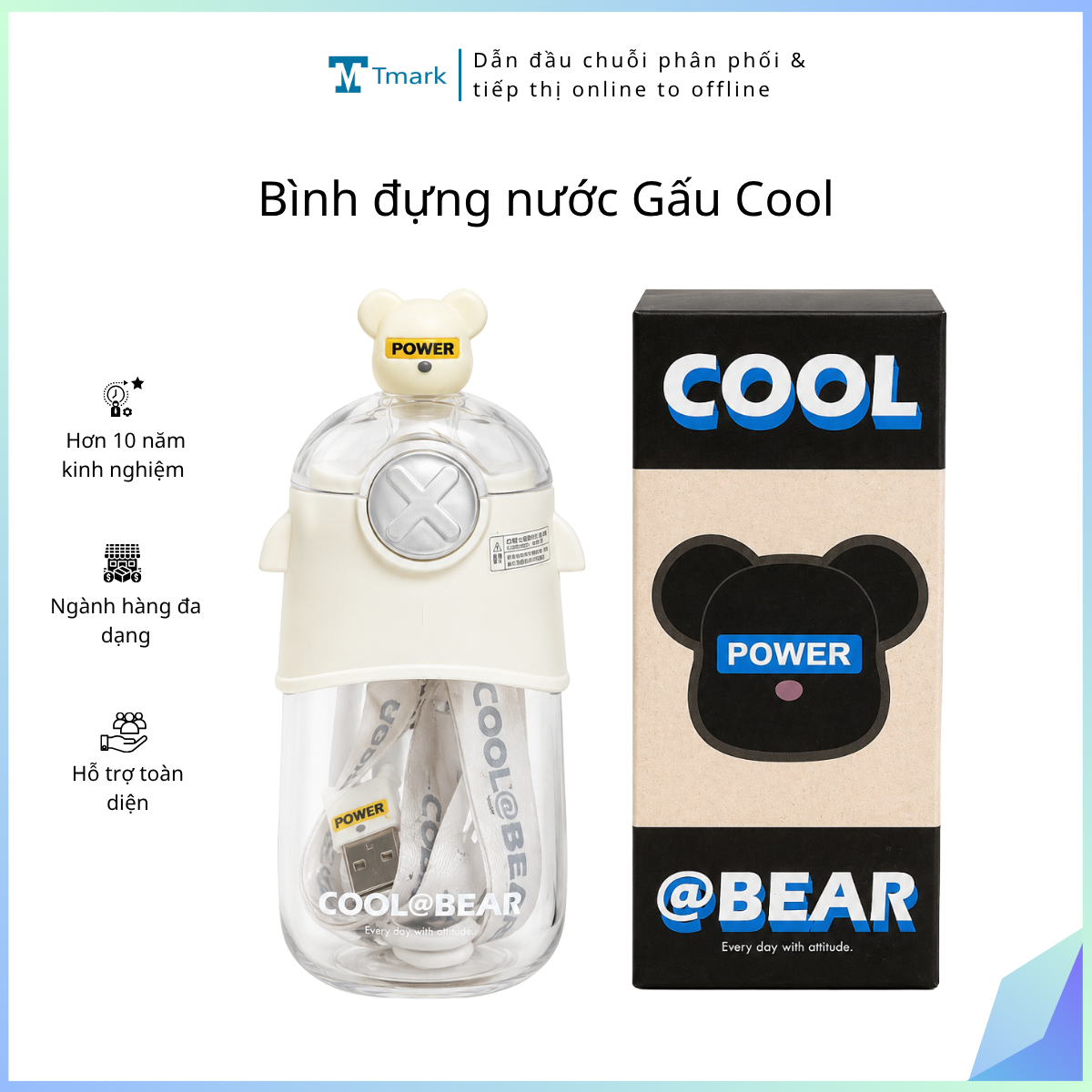 Bình đựng nước Gấu Cool (kiện 126 cái)