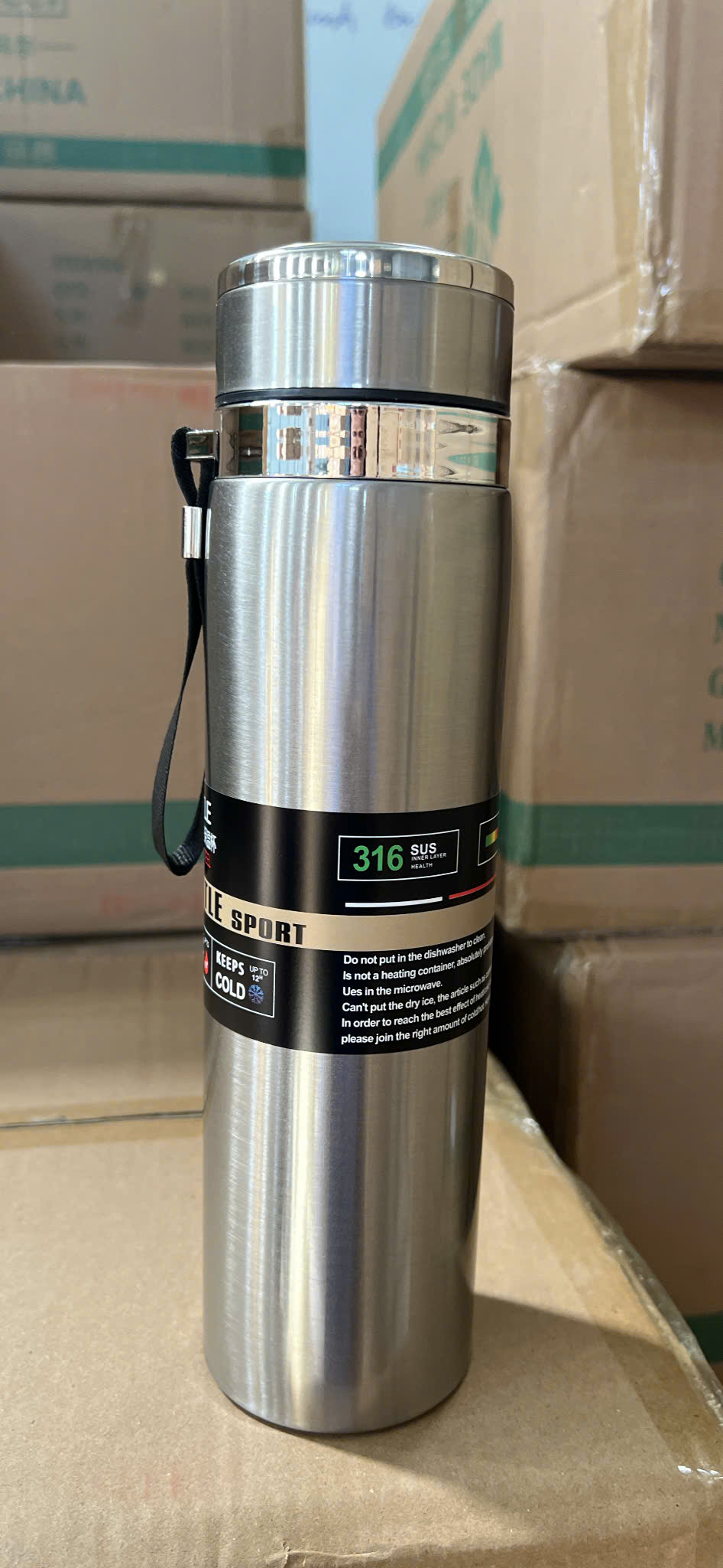 Bình giữ nhiệt inox 1000ml ( kiện 60 cái)