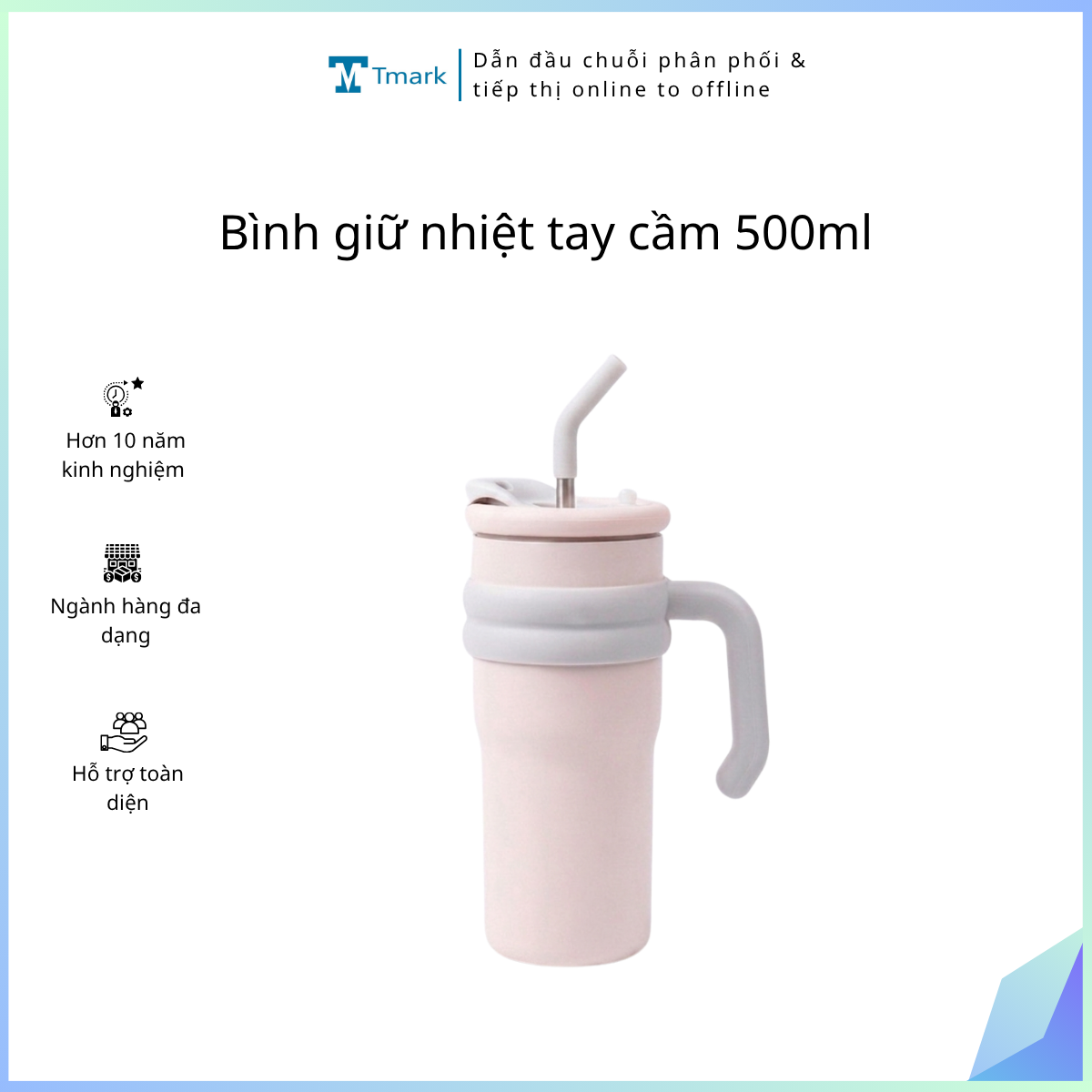 Bình giữ nhiệt tay cầm 500ml (Kiện 40 cái)