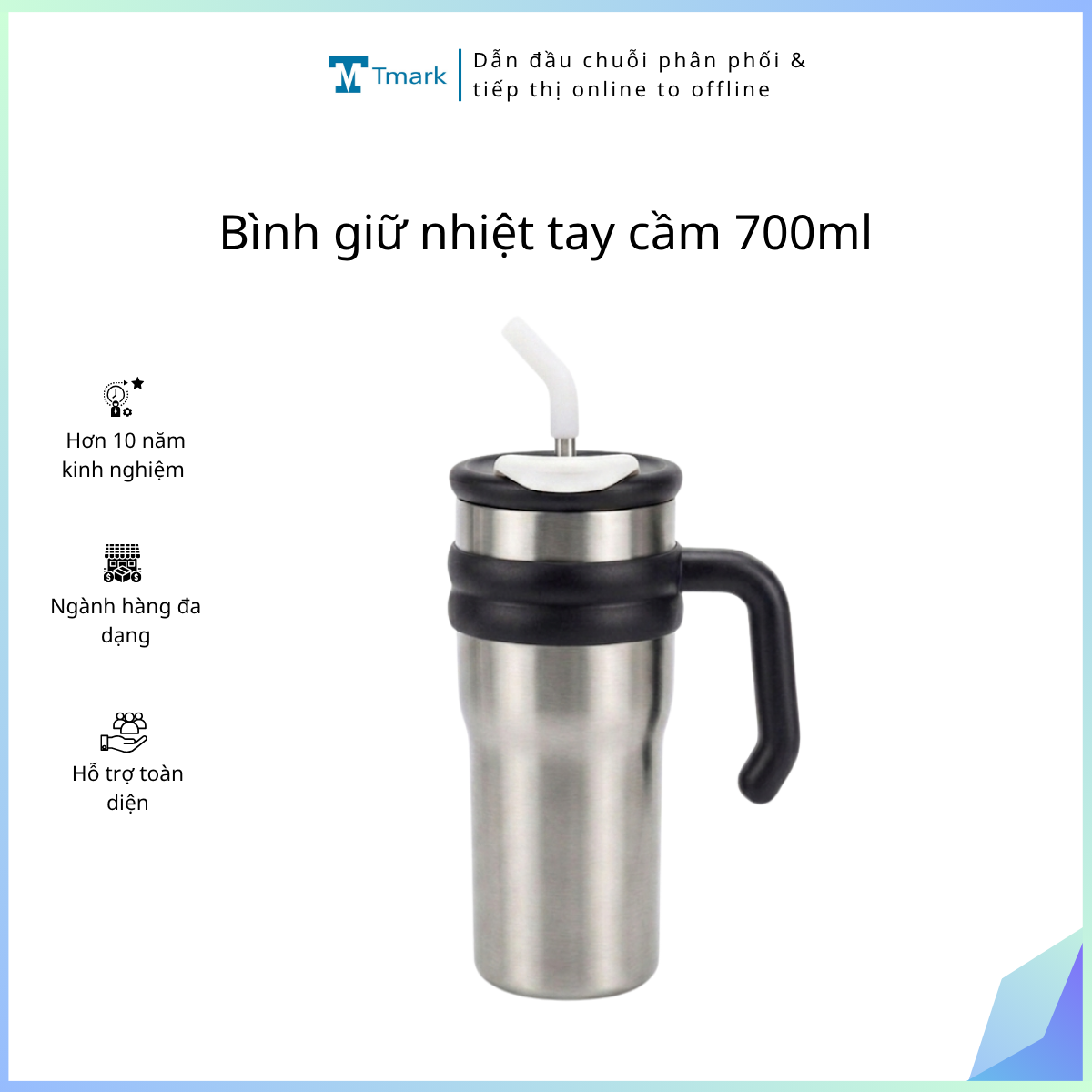 Bình giữ nhiệt tay cầm 700ml (Kiện 40 cái)
