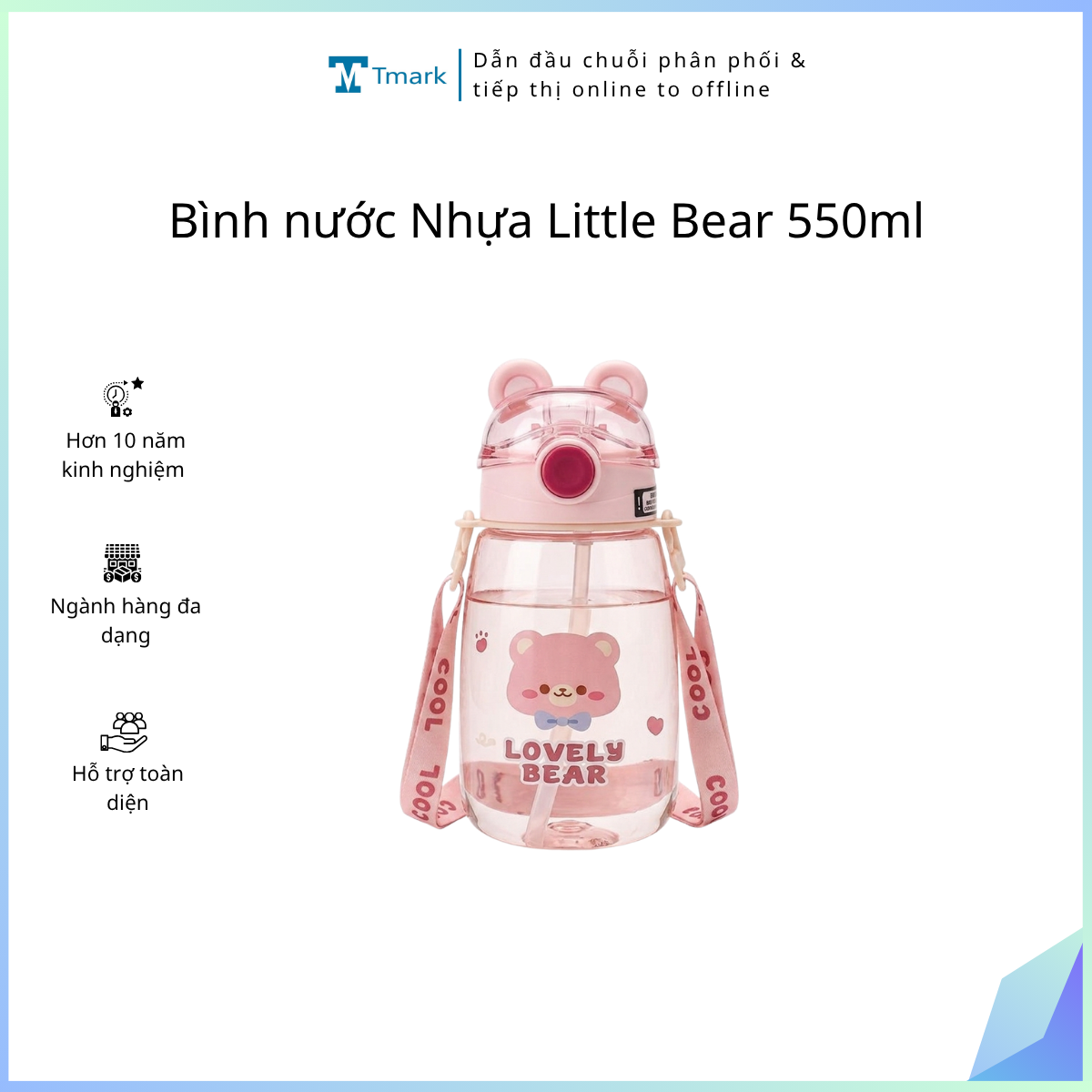 Bình nước Nhựa Little Bear 550ml (Kiện 80 cái)