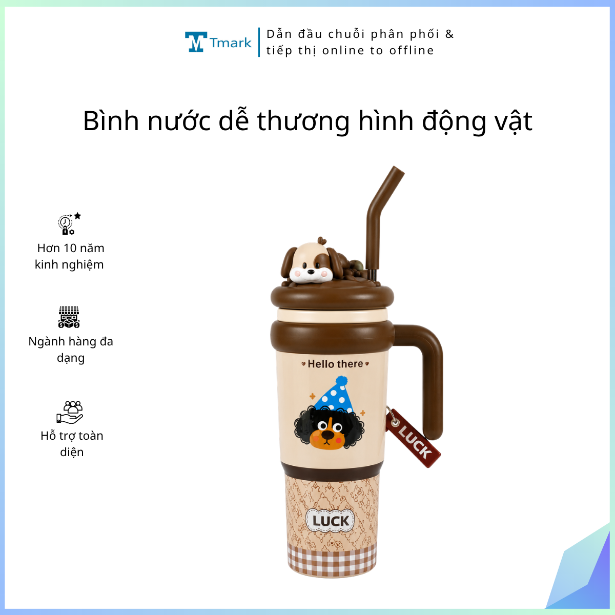 Bình nước dễ thương hình động vật (Thùng 48 cái)